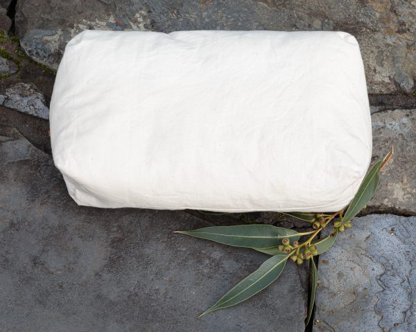 off white natural calico organic neck pillow
