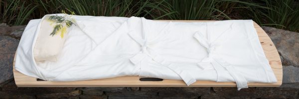 natural soft fleecy white bamboo burial shroud