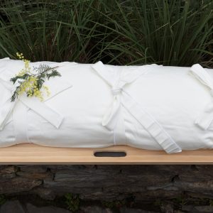 natural soft fleecy white bamboo burial shroud